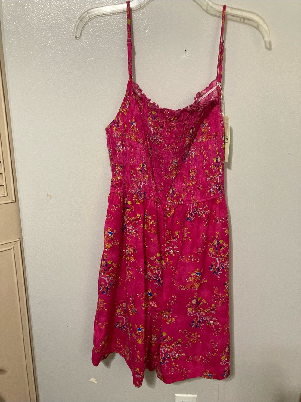 Women’s Fuchsia Floral Romper Sundress